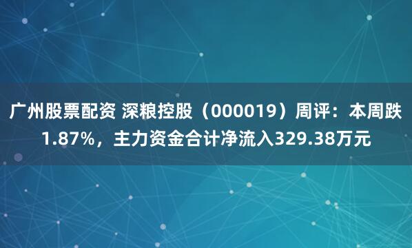 广州股票配资 深粮控股（000019）周评：本周跌1.87%，主力资金合计净流入329.38万元